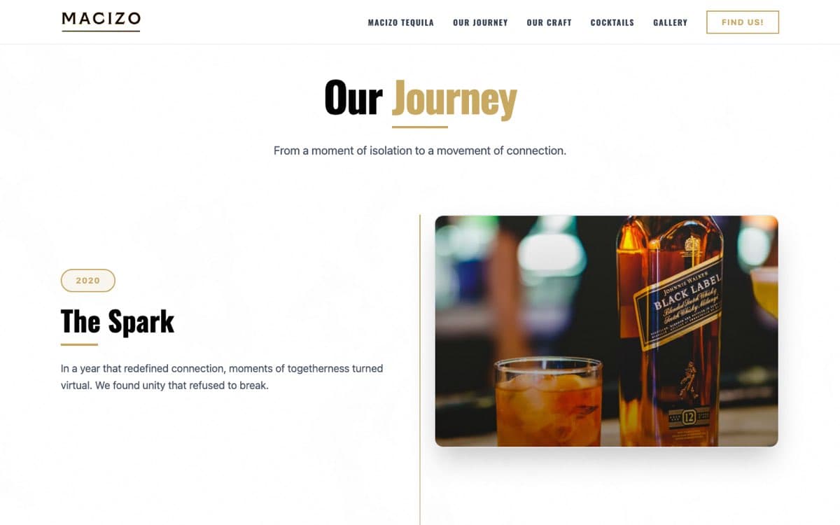 The Macizo brand story section