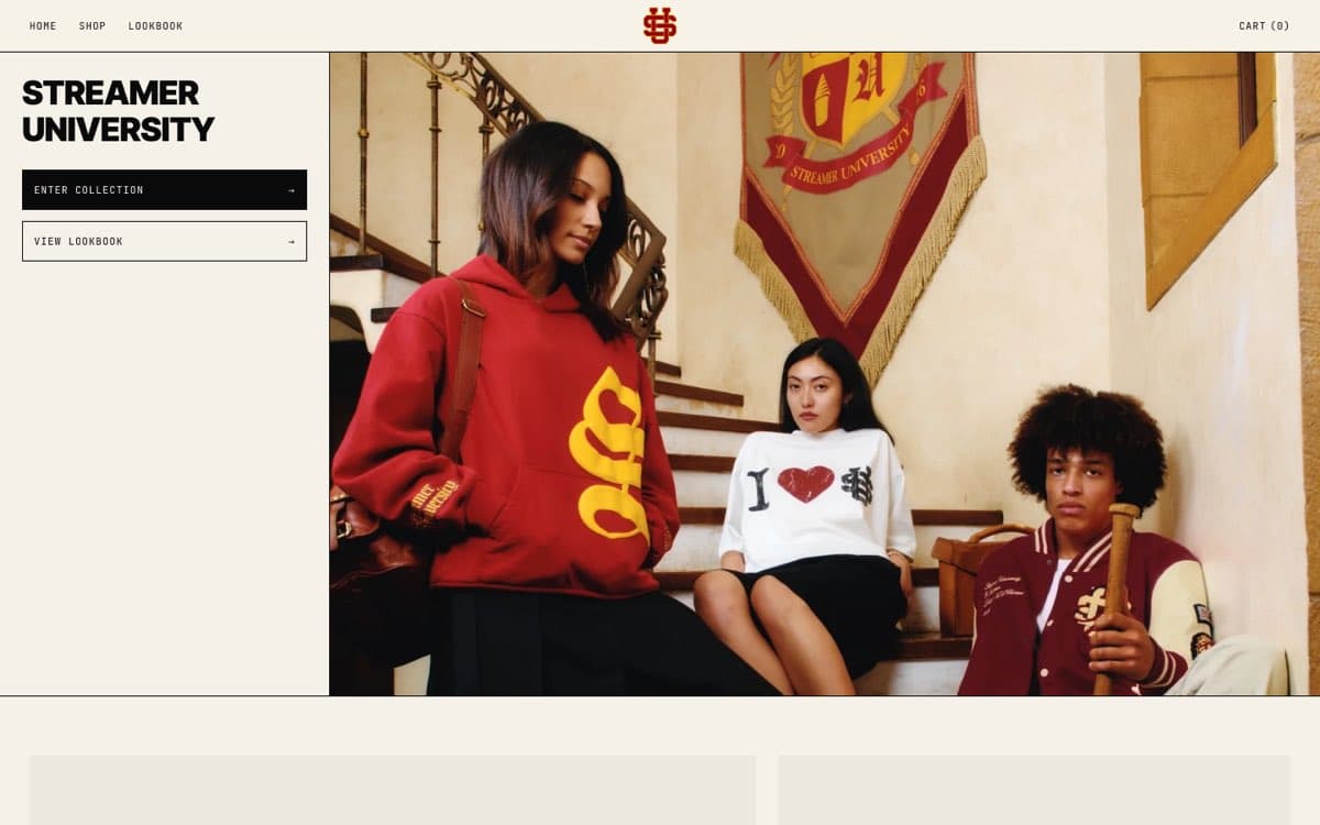 Streamer University merch store